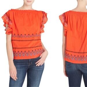 For The Republic Boho Embroidered Top NWOT